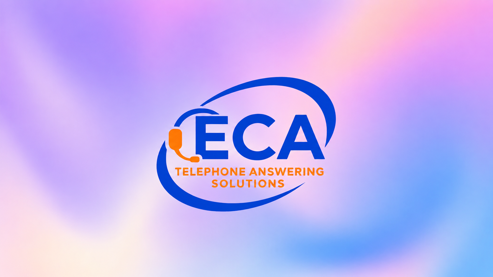 ECA Telephone Answering Solutions logo on a gradient background